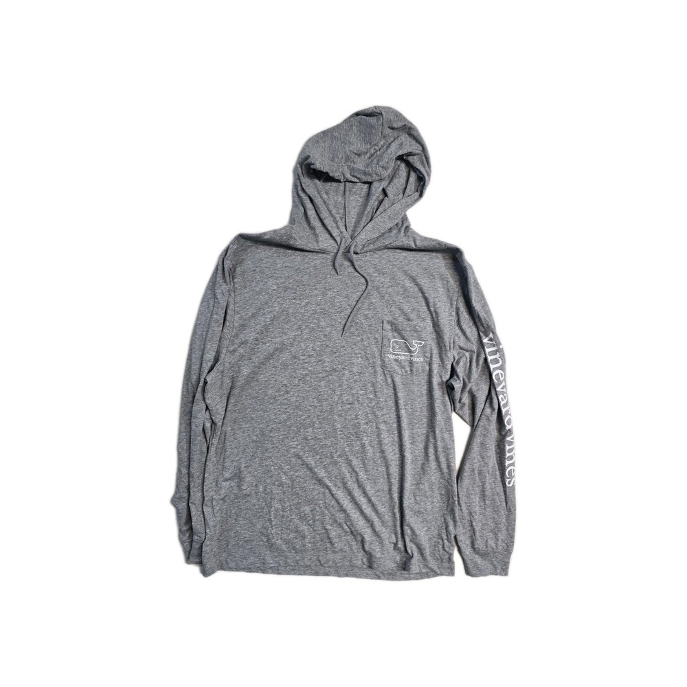 Vineyard Vines Men's Long Sleeves Shirt Large Hood Logo Drawstrings